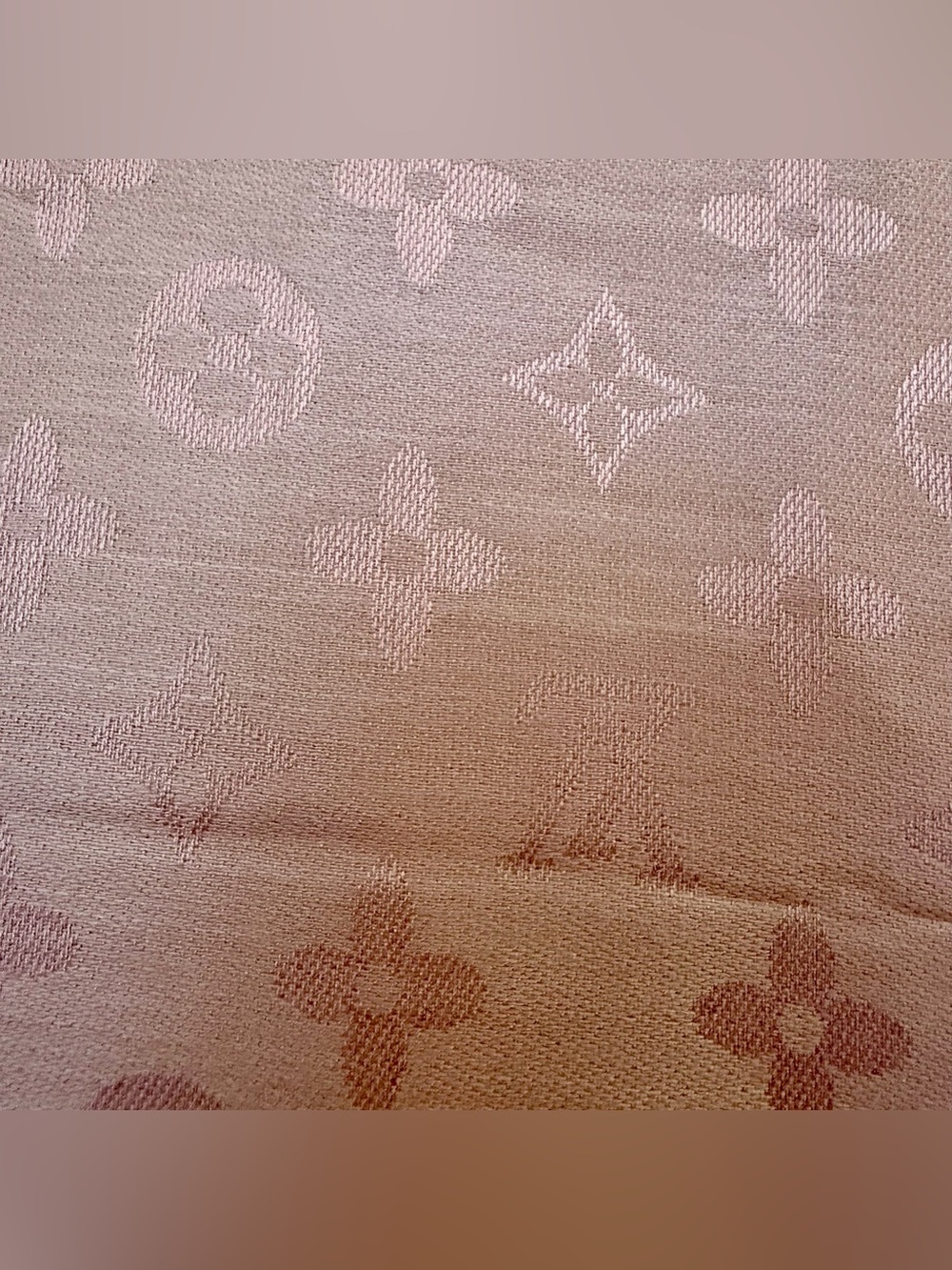 Luxury Cashmere & Silk Blend Monogram Scarf - Picture 7 of 9